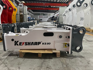 KS80 con 68mm Chisel Durable Versatility Hydraulic Breaker per progetti di demolizione